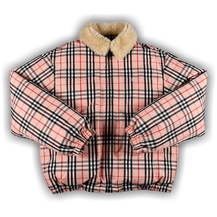 Size xxl Supreme x Burberry Shearling Collar Down Puffer Jacket 'Pink'