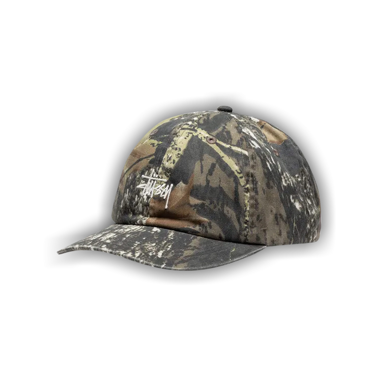 Buy Stussy Washed Stock Low Pro Cap Leaf Camo 1311043 LEAF GOAT UK