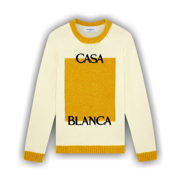 Buy Casablanca Knit Logo Sweater 'Off White' - MS22 KW 139 OFF | GOAT