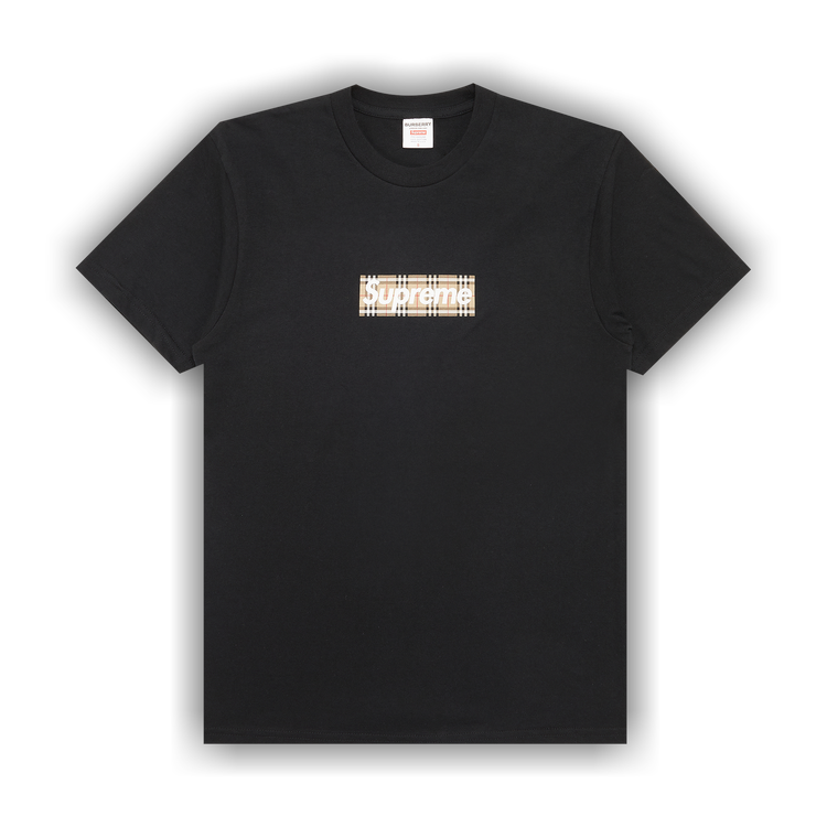 Supreme T-Shirt Burberry Box Logo Black