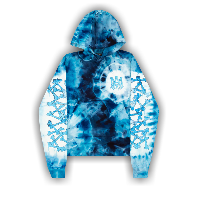 Buy Amiri Tie Dye Bones Hoodie Blue SS22MJL014 420 BLUE GOAT