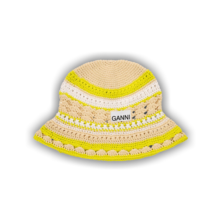 Buy Ganni Cotton Crochet Bucket Hat 'Rutabaga' - A4223 5790