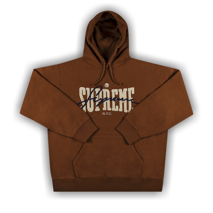 supreme embroidered chenille hooded sweatshirt