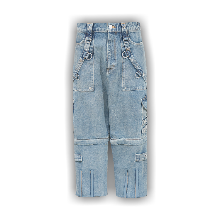 Buy Balenciaga Raver Baggy Pants 'Pale Blue' - 681703 TJW60 