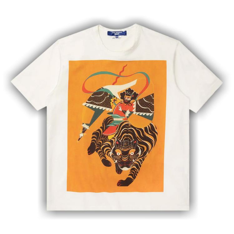 Buy Junya Watanabe Tiger Graphic T-Shirt 'White/Orange/Multicolor