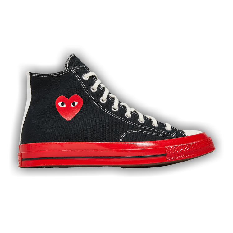 Buy Comme des Garcons Play x Chuck 70 High Black Red A01793C GOAT