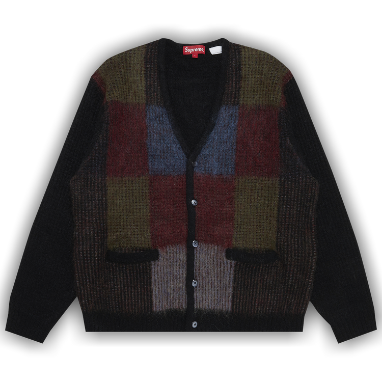 Buy Supreme Brushed Grid Cardigan 'Black' - SS22SK6 BLACK