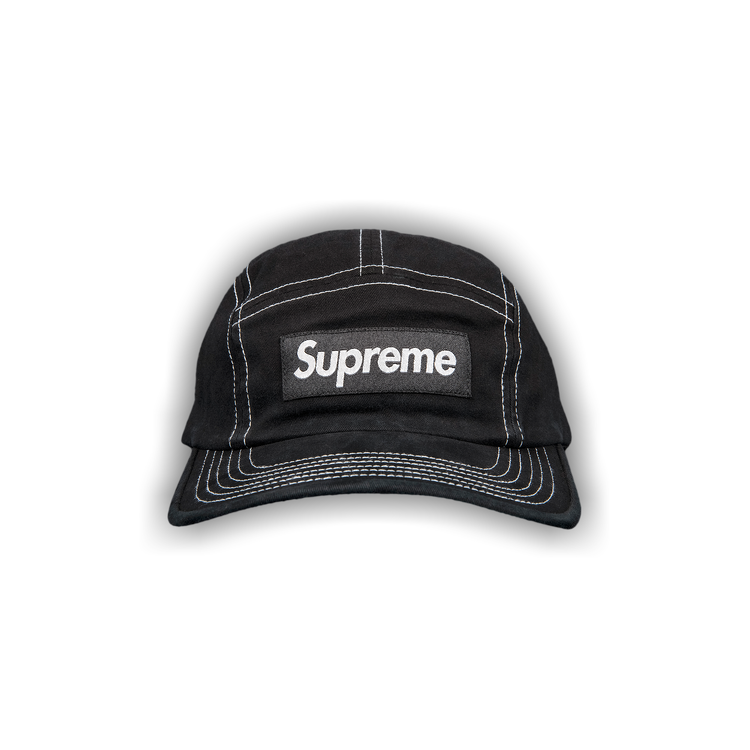 Buy Supreme 2-Tone Twill Camp Cap 'Black' - SS22H134 BLACK