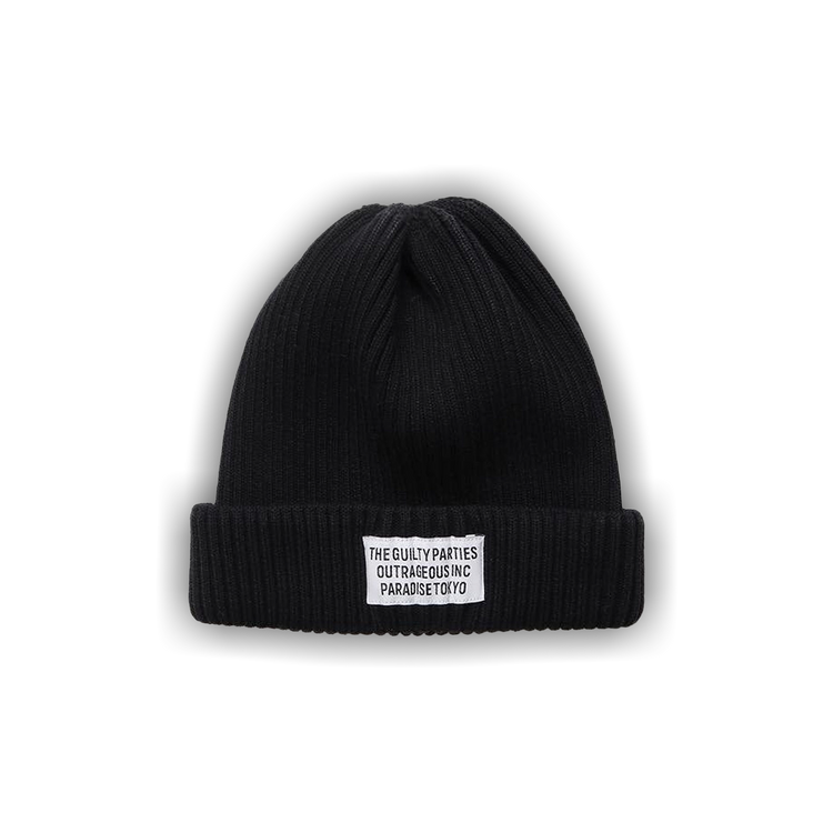 WACKO MARIA/COTTON KNIT WATCH CAP（Black） Buy Wacko Maria Knit Watch Cap (Type 2) 'Black' - 22SS WMA