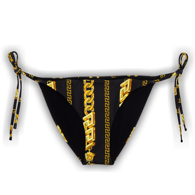 VERSACE Basic bikini bottoms in black/ gold