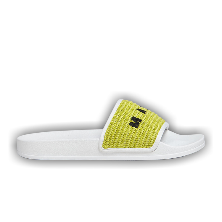 ★MARNI★ Raffia Sandals Green White SAMR003702P3860ZO117 Buy Marni Slide 'Braided Raffia - White Green' - SAMR003702