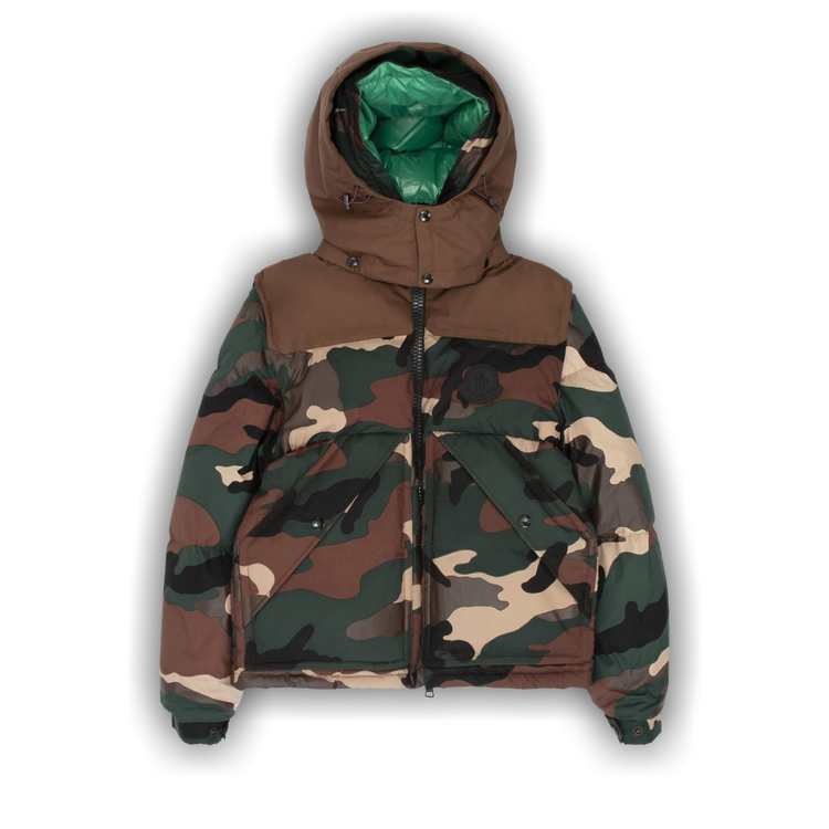 Size 36 Moncler Cavet Camo Puffer Jacket Camo