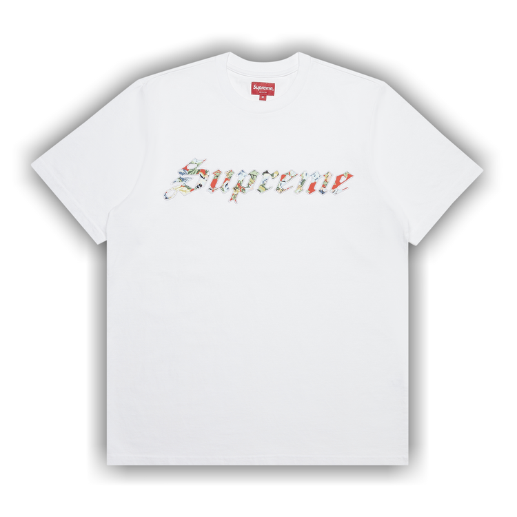 Buy Supreme Floral Appliqué Short-Sleeve Top 'White