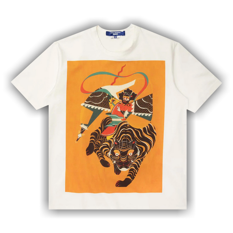Buy Junya Watanabe Artwork Tee 'White/Orange' - WI T015 051 1 | GOAT