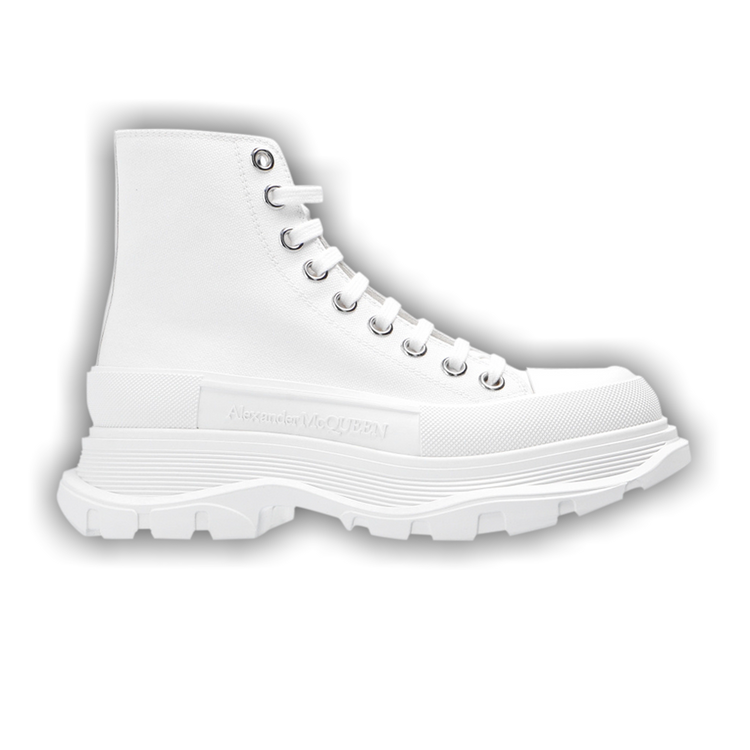 ALEXANDER MCQUEEN｜BOOTS (697080 W4MV2 9000) Alexander Mcqueen Tread Slick Lace-Up Ankle Boots, Brand