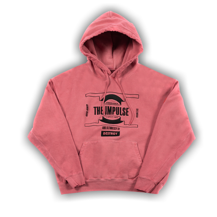 C.E】OVERDYE IMPULSE HEAVY HOODY ピンク 刺繍-