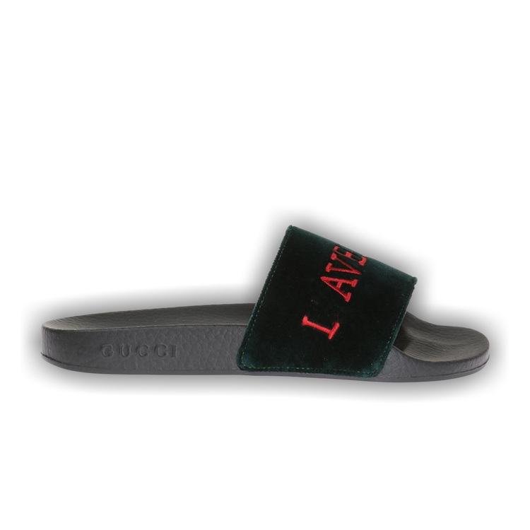 Velvet gucci slides store