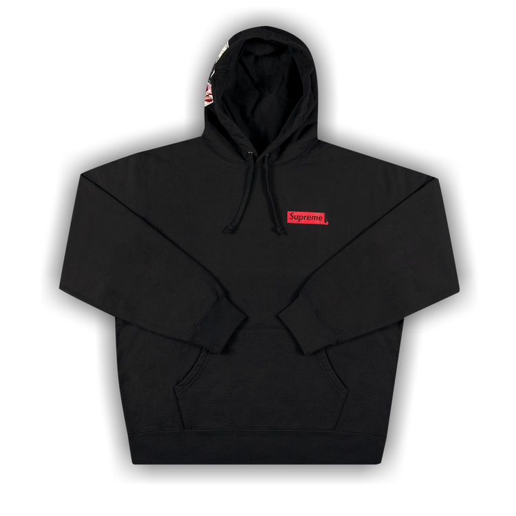 Black and red box logo supreme hoodie online