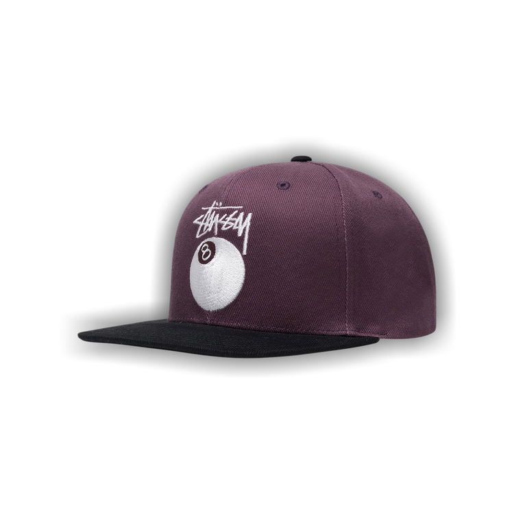 Buy Stussy Twill Stock 8 Ball Cap 'Burgundy' - 1311057 BURG | GOAT