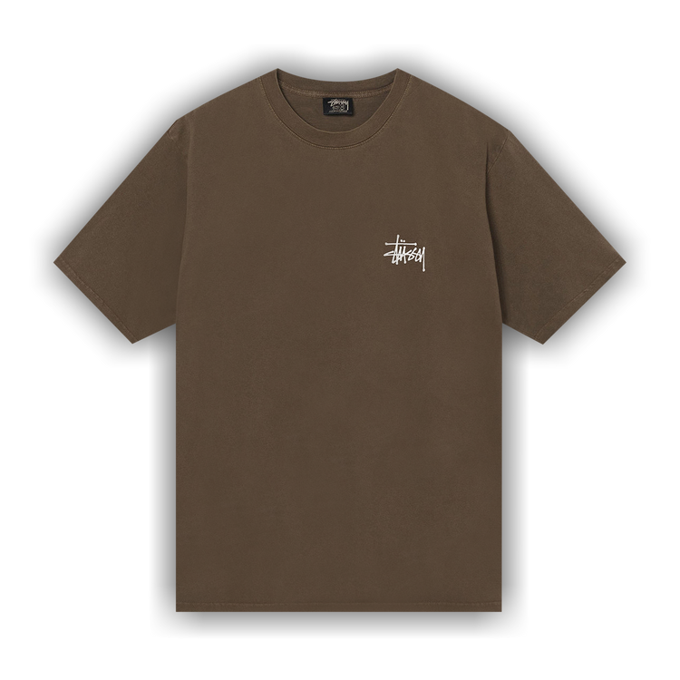 ★韓国の人気★【STUSSY】★EMBLEM TEE PIGMENT DYED★COFFEE★ 948263_00.png.png