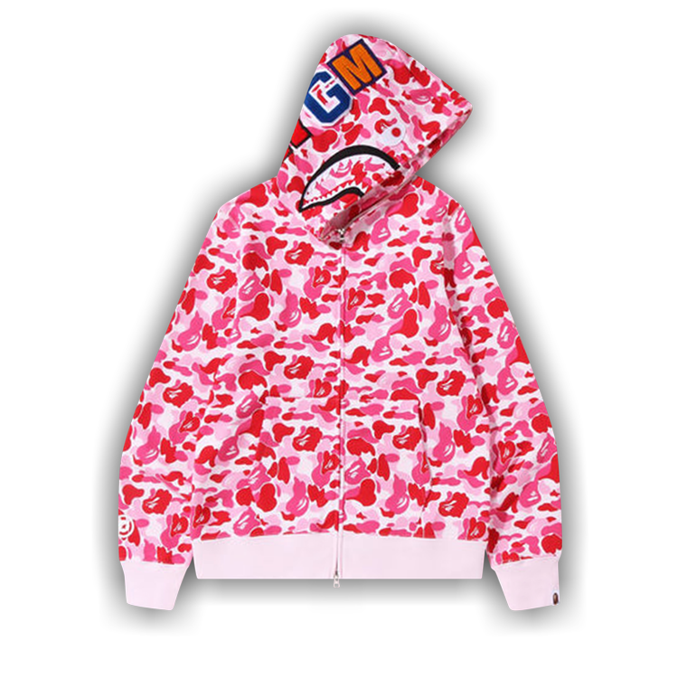 Buy BAPE ABC Camo Shark Full Zip Hoodie 'Pink' - 1I20 115 002 PINK 