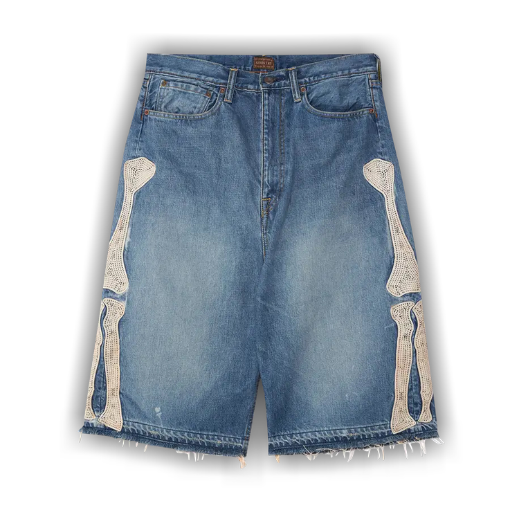 Buy Kapital Bone 5 Pocket Denim Shorts 'Blue' - EK 1051 BLUE