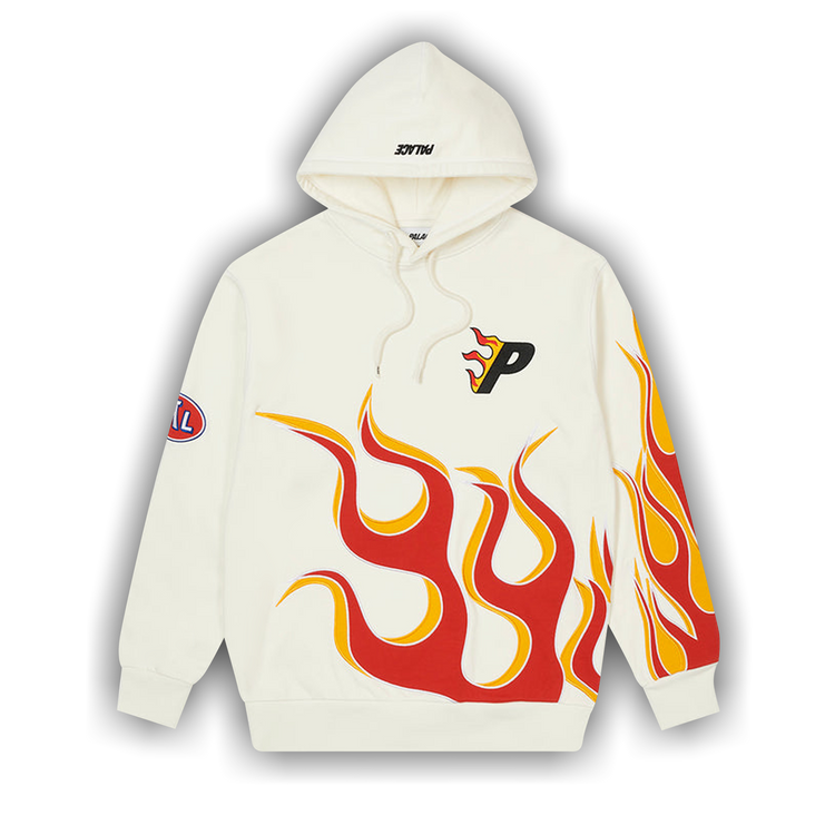 PALACE FLAME ZIP HOOD BONE WHITE パーカー Buy Palace Flame Hood 'White' - P22CS183 | GOAT