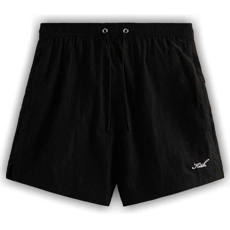 Buy Kith Garment Washed Nylon Active Swim Short 'Black
