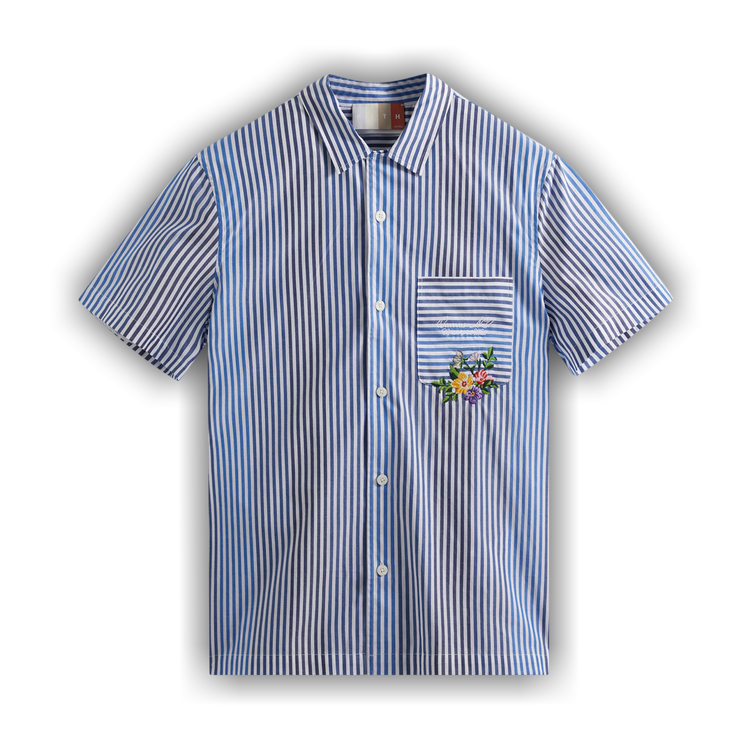 Buy Kith Variegated Striped Poplin Thompson Camp Collar Shirt ...