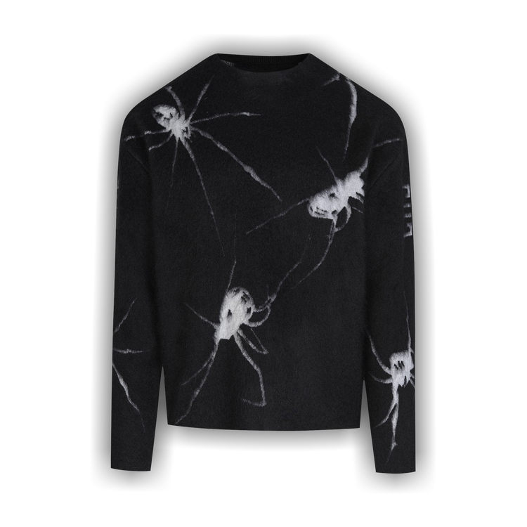 Buy Givenchy Crew Neck Spider Sweater Black White BM90H24Y9B 004 GOAT