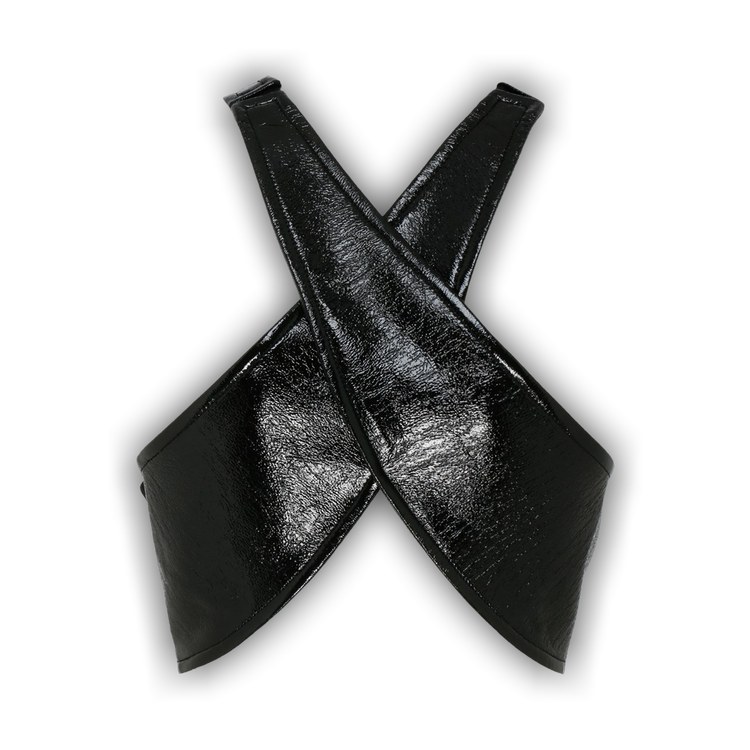 Vinyl bra top in black - Courreges