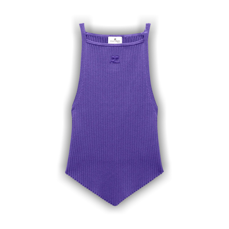 Buy Courrges Rib Knit Pointy Top 'Ultra Violet' - 222MTO042FI00016011 |  GOAT