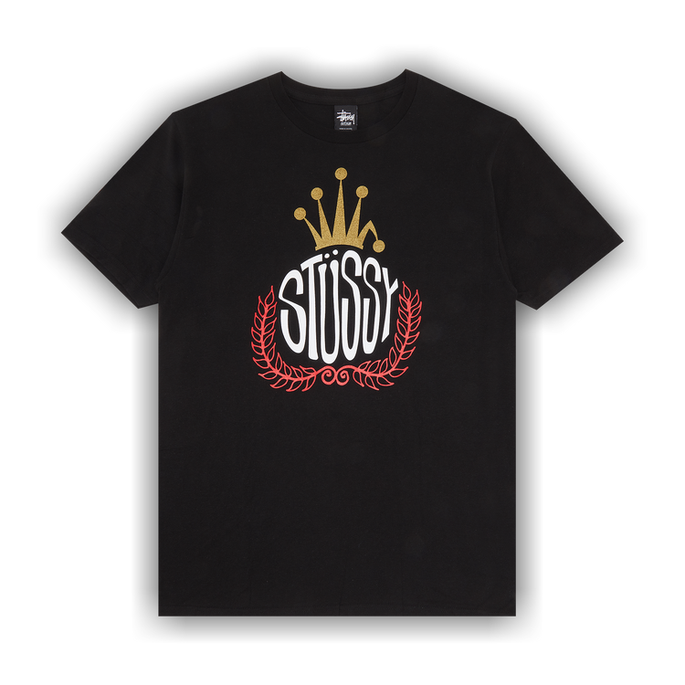 Buy Stussy Crown Wreath Tee 'Black' - 1903020 BLAC | GOAT