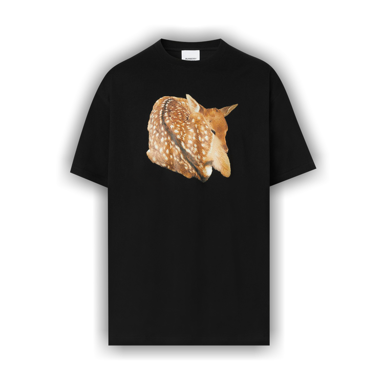 Buy Burberry Deer Print Oversized T-Shirt 'Black' - 8056311 | GOAT