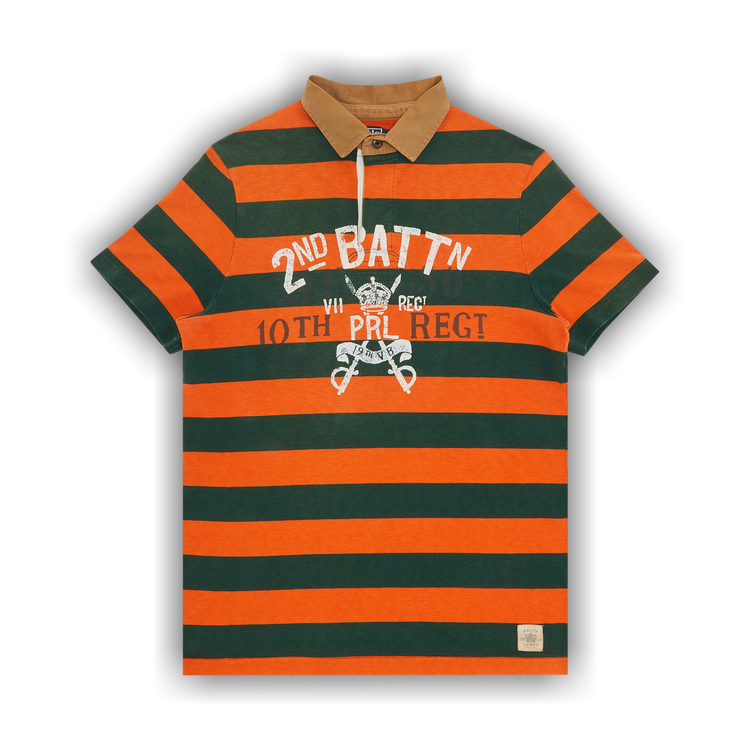 Buy Pre Owned Polo Ralph Lauren Polo Shirt Orange Stripe 779911206001 ORAN GOAT