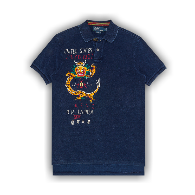 Vintage Polo Ralph Lauren Polo Shirt 'Navy' | GOAT