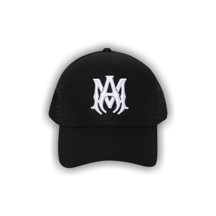 Buy Amiri MA Logo Trucker Hat 'Black/White' - XMAH009 004 BLAC | GOAT