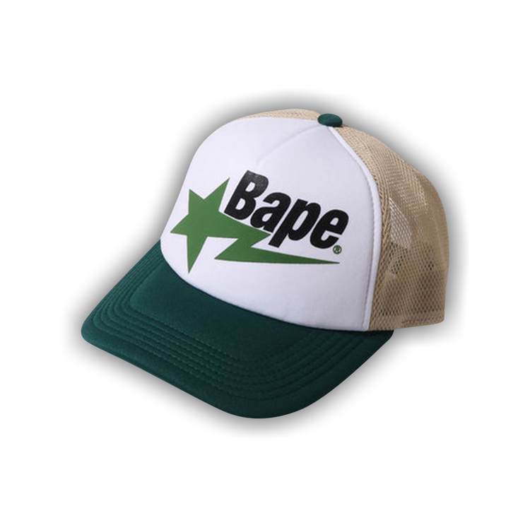 店内商品がすべてレジにて半額！！ 180 1I30 - 'Green' Cap Mesh Sta BAPE Buy 019 GOAT | GREEN 帽子