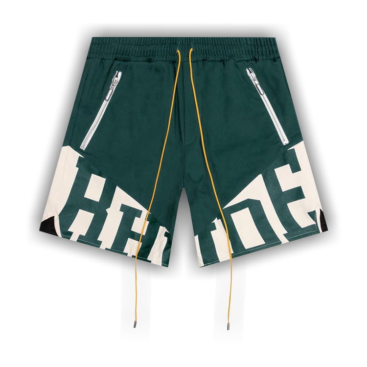 Rhude ショートパンツ rhude-black-crest-veille-track