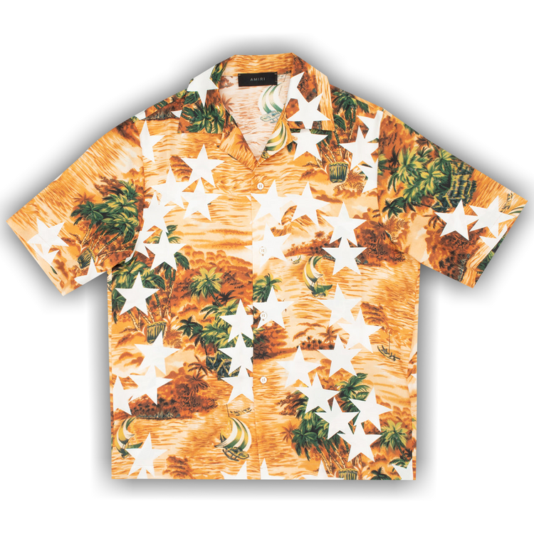Buy Amiri Tropical Star Camp Shirt 'Orange' - PF22MSS004 665
