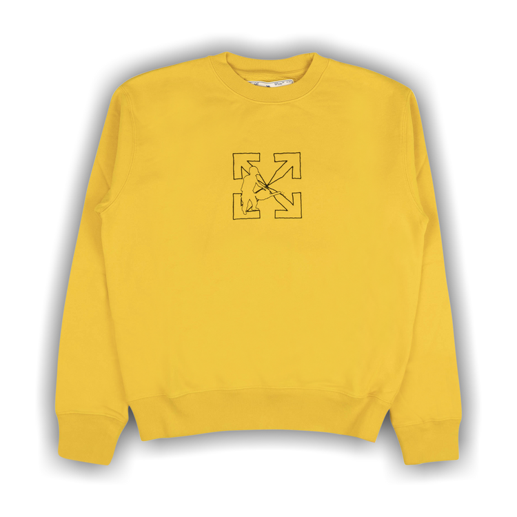 Buy Off-White Workers Slim Crewneck 'Yellow