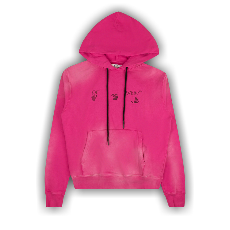 Off white pink and black hoodie outlet