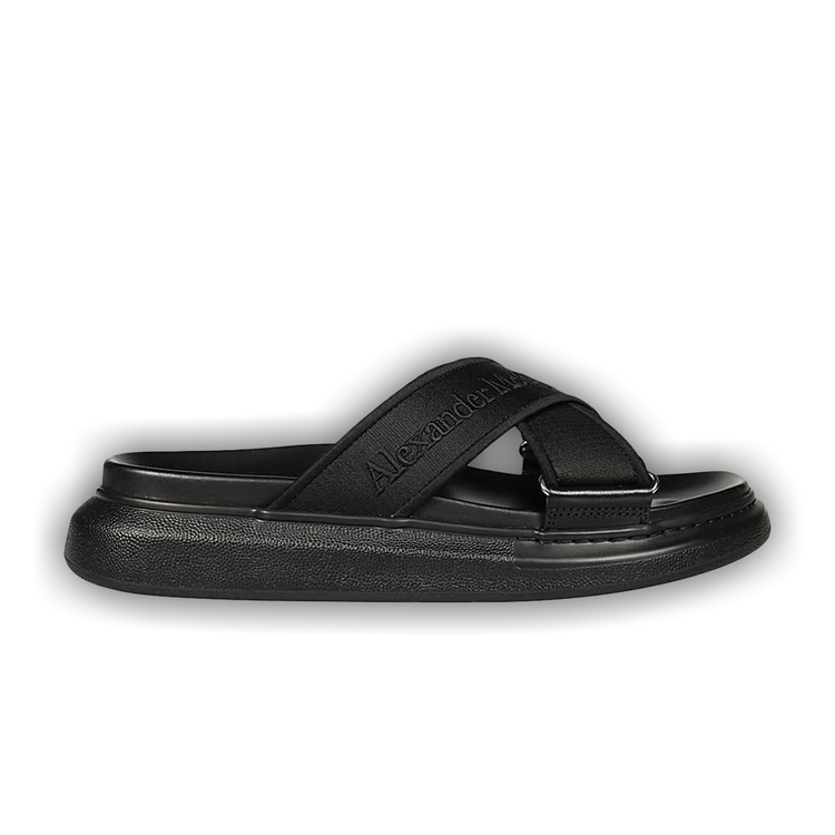 Buy Alexander McQueen Oversized Hybrid Slide 'Black Silver
