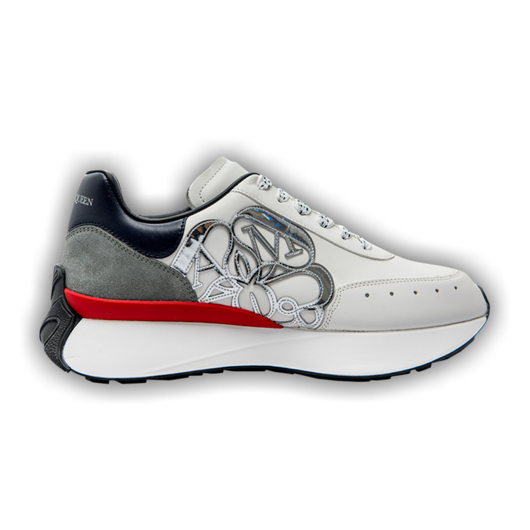 【alexander mcqueen】sprint runner sneakers / 687995 WIC93 Buy Alexander McQueen Wmns Sprint Runner 'Blue Silver