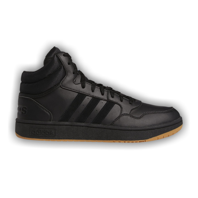 adidas Hoops 3.0 Mid Men's Shoes in Black/Black/Gum Size 13 | WSS