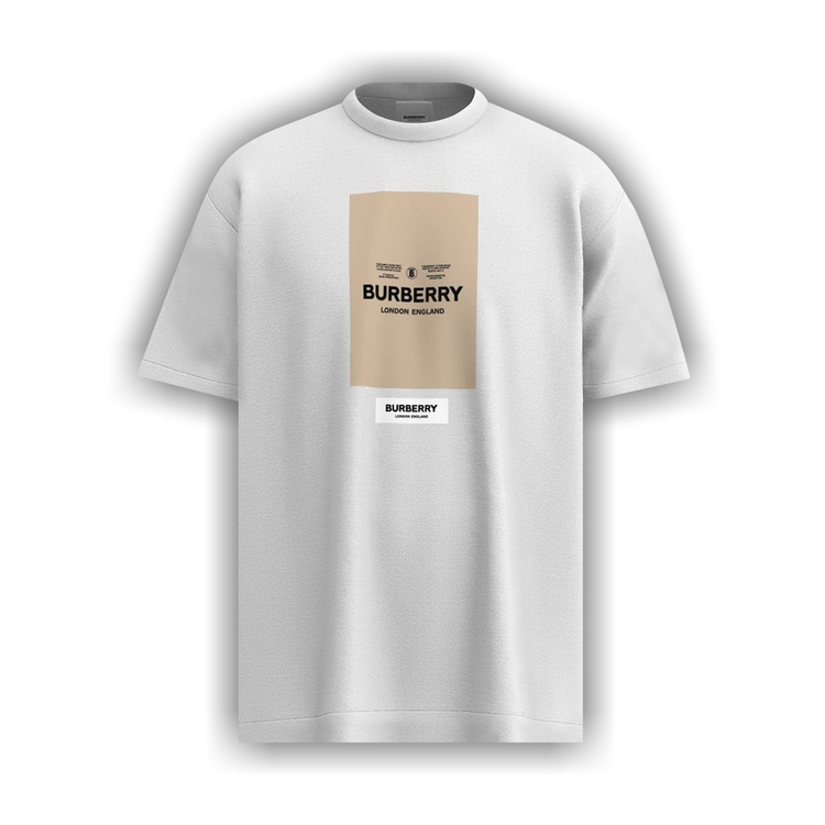 Buy Burberry Label Appliqué Cotton Oversized T-Shirt 'White