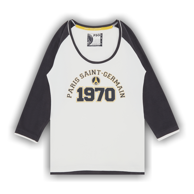 Buy Vintage Paris Saint-Germain 1970 Logo 3/4 Sleeve T-Shirt 'White/Black'  - 4692 200000103L3STS WHIT | GOAT