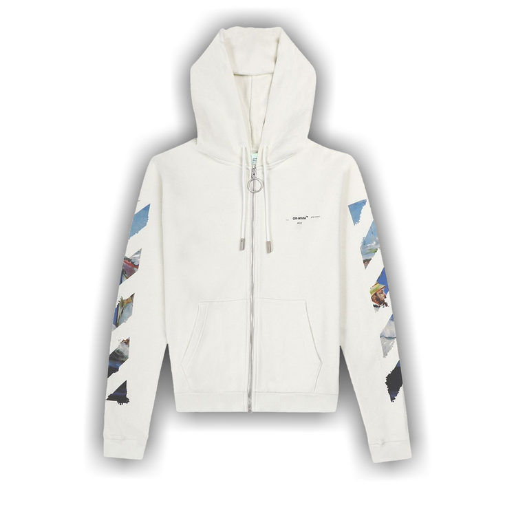 Diag multicolor zipped hoodie shop