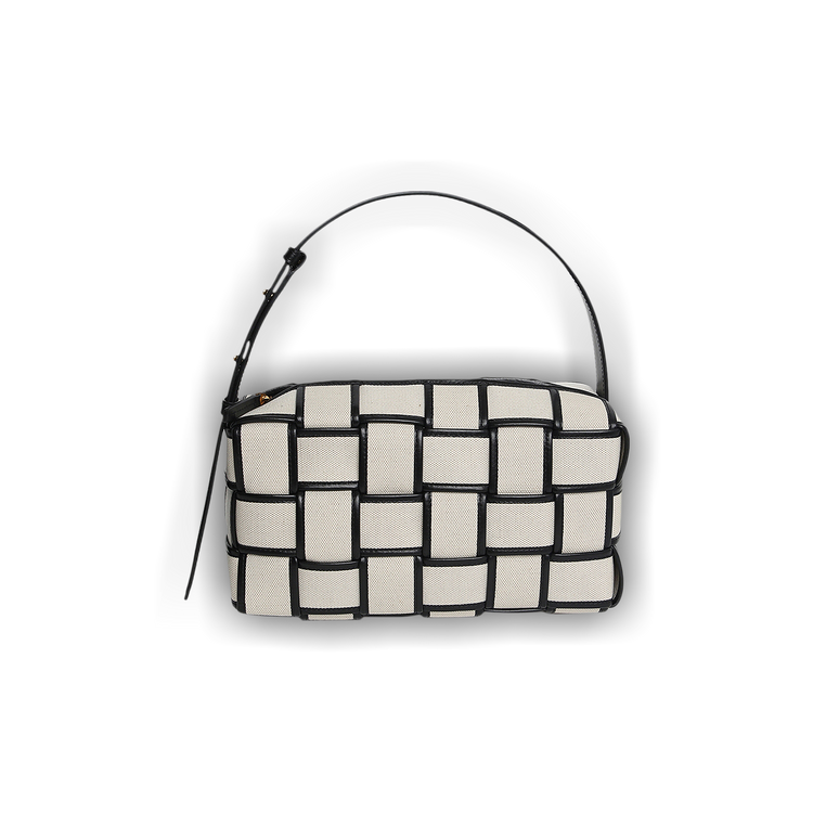 Buy Bottega Veneta Intreccio Top Handle Canvas Bag Neutral