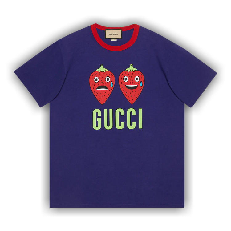 【専用】GUCCI ストロベリーTシャツ オフホワイト サイズXS Buy Gucci Strawberry Print Cotton T-Shirt 'Dark Blue